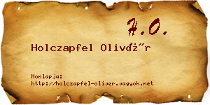 Holczapfel Olivér névjegykártya